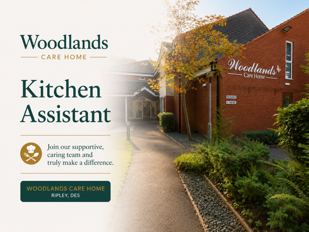 We are recruiting for a Kitchen Assistant at Woodlands Care Home, DE5